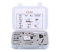 Youngine 15pcs Machine à coudre Presser Kit de pied de marche Professional Snap-On Accessoires de couture à jambe basse pour Brother, Singer, Viking, Janome, Kenmore