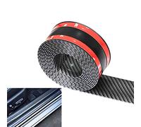 Youngine Protecteur de seuil de Porte de Voiture en Fibre de Carbone Universel Protecteur d'autocollant Auto-adhésif pour SUV, Camion, Protections d’entrée de Porte，5*250cm/2*98,4 Pouces (W*L), Noir