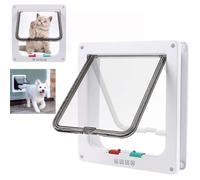 Youngkee Chatière 4 positions Taille L 23.5 x 25.2 x 5.5 cm - Blanc pour chat & petit chien