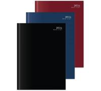 Youngland Agenda 2026 - Agenda de luxe 1 page par jour - Format A4 - Noir, bleu marine et bordeaux - Pour la productivité des étudiants et des professionnels (bleu marine)