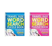 Youngland Lot de 2 livres de collection de puzzles format voyage : Word Search 3 & 4 (Puzzle Collection) Reliure spirale
