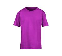 Youngly Value Weight T-shirt unisexe pour enfant 100 % coton, fuchsia, 5-6 ans