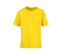 Youngly Value Weight T-shirt unisexe pour enfant 100 % coton, jaune, 12-13 ans