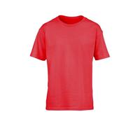 Youngly Value Weight T-shirt unisexe pour enfant 100 % coton, Rouge, 3-4 ans