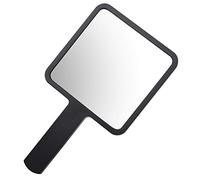 YoungRich Miroir Portable Professionnel Mirroir à Main Miroir de Maquillage Carré Mirroir Portable Salon de Coiffure La Famille Noir 9 * 16cm