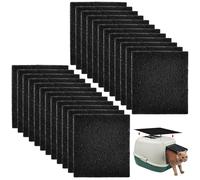 YOUNGSAY 24 Pcs Filtre Litiere Chat, 11,5 x 10,5 x 0,5cm Filtre Litière Chat Anti Odeur - Adsorption Élevée, pour Bac à Litière et Poubelle