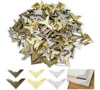 YOUNGSAY 360 Pcs Protege Coin Livre, 23 mm/30 mm Protège-Coins en Métal, Rétro en Métal Coin Protecteur pour Livres/Tagebuch/Albums Photo (3 Couleurs)