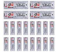 YOUNGSAY Lot de 20 housses en feutre pour tablettes de chocolat avec inscription « Merci », gris clair, pour mariage, baptême et anniversaire (sans chocolat)