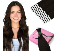 YoungSee Extension Cheveux Naturel Adhesif Chatain Fonce 60 cm Extension Adhesive Cheveux Naturel Remy Brun Fonce Extensions Adhesive Cheveux Humain Chatain Invisible Tape in Hair Long 20pcs 50g