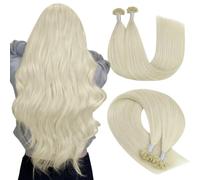 YoungSee Extension Cheveux Naturel Keratine Blonde Platine 50 cm Extension Keratine 1g Extension Cheveux à La KéRatine Blond Extension Cheveux a Chaud Vrais Humain Remy Hair 50meches/50g 20 Pouces