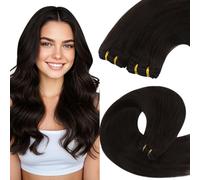 YoungSee Extension Tissage Cheveux Naturel Marron Fonce 50 CM Tissage Naturel Cheveux Humain Brun Fonce Rajout Weft Hair Sew in Human Hair 20 Pouces Pour Femme 100g