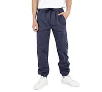YoungSoul Pantalon Garçon en Coton Pantalon Cargo Jogger Enfant Taille Elastique Bleu Foncé 14-16 Ans
