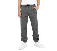 YoungSoul Pantalon Garçon en Coton Pantalon Cargo Jogger Enfant Taille Elastique Gris 13-14 Ans
