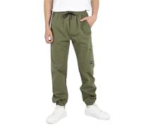 YoungSoul Pantalon Garçon en Coton Pantalon Cargo Jogger Enfant Taille Elastique Vert Armée 10-11 Ans