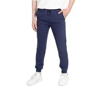 YoungSoul Pantalon Garçonn Pantalon de Survêtement Décontracté avec Poches Zippées Jogging de Sport Enfant, Bleu Marine, 5-6 Ans/Taille 130