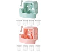 Youngwier Adaptateur de Brume Rafraîchissante pour Ventilateur | Boîtier À Glace Domestique Accrochable avec Crochets | Accessoires Refroidissants pour Temps Chaud pour Balcon Bureau Et Intérieur