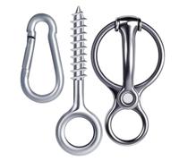 Youngwier Anneau de Fixation pour | Acier Inoxydable très résistant avec décharge de Traction et Fonction de Rappel, Accessoire de Fixation sûr pour | pour l'intérieur et l'extérieur dans l'écurie