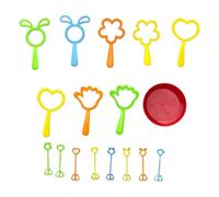 Youngwier Baguettes à Bulles, Créateur de Bulles Florales Amusant, Jeu de Plage 17 Pièces Interactif pour Filles Garçons Anniversaire Pâques Extérieur