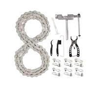 Youngwier Chaîne de Bicyclette | Kit De Chaîne Pour Vélo De Route | Maillon Rapide Renforcé Accessoires Vélo Remplacement pour Motocross Cruiser Plage Âges