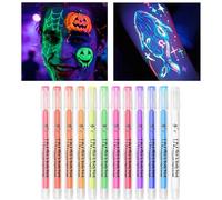 Youngwier Crayons De Maquillage Pour Le Visage,Set D'Activités Créatives 12 Couleurs Anti-Tâches | Kit De Maquillage Visage Lavable - Pour Adultes Et Femmes Pour Festivals, Célébrations, Anniversaires