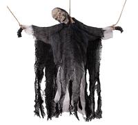 Youngwier Décorations Effrayantes d'halloween - Décor Squelette Fantôme Extérieur pour Halloween | Accessoires Photos Décorations Fêtes Effrayantes pour Maison Hantée Mur Fenêtre Couloir École