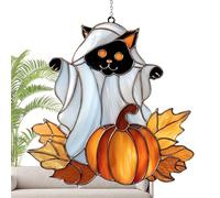 Youngwier Fantôme Attrape-Soleil,Pendentif d'art Chien Fantôme Attrape-Lumière | Décoration Halloween Drôle, Ornements d'Artisanat Muraux Mignons pour Murs de Chambre, Balcons, Cour, Jardin