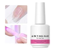 Youngwier Gel Structure Pour Ongles,Colle Fortifiante - 6 en 1 Gel Construction Primaire Fortifiant Adhésif pour Manucure à la Maison Femmes