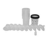Youngwier Gobelet mélangeur de peinture, 400 ml, avec anneau de maintien et 5 bouchons, accessoires pour peinture automobile, finition du bois et restauration de meubles