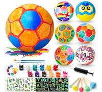 Youngwier Lampe à Peindre Ballon | Jouet Football Douze Couleurs Kit De Lampe,Fournitures Artistiques avec Autocollants Phosphorescents pour Chambre Salon École Fêtes