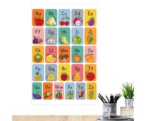 Youngwier Poster Alphabet pour Tout-Petits - Affiche Éducative pour Maternelle et Tout-Petits - Autocollant Éducatif Mural d'Apprentissage des Lettres - Jouet pour Maternelle et