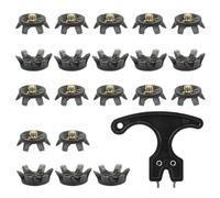 Youngwier Remplacement des Crampons De Chaussures De Golf | Kit D'Outils pour Pointes De Golf - Crampons Stables avec Clé, Accessoires Sportifs pour Entraînement et Parcours