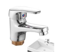 Youngwier Robinet De Lavabo | Robinet De Cuisine À Levier Unique - Sortie D'Eau À Cartouche Céramique Pour Maison Buanderie Cave Extérieur Camping-Car