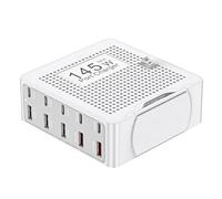 Youngwier Station De Chargement USB À Ports Multiples - Hub de Recharge pour Casques | Station de Charge Portable PD QC3.0 10 Ports 145W pour Tablette Téléphone Casque Montre
