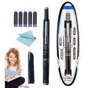 Youngwier Stylo Plume | Encre Rechargeable,Instrument Écriture Anti-Fuites Outil Esquisse Fourniture Calligraphie Scolaire pour Journalisme Créatif Dessin Gribouillage Lettrage Graffiti