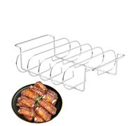 Youngwier Support à nervures pour barbecue - Grille en acier au carbone - Accessoire de barbecue - Support à steak pour barbecue, cuisine, plein air, camping