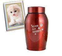 Youngwier Urne funéraire pour animaux de compagnie - Souvenir pour cendres de chien ou chat | Urne décorative en acier inoxydable gravée pour animaux de compagnie, chiots et chats, chiens