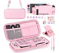 Younik Pack d'Accessoires Switch, Kit d'Accessoires 17 en 1 pour Filles Comprenant Un Etui de Transport pour Switch, Un Support Réglable, Un Etui de Protection pour Console Switch et J-Con