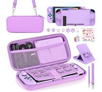 Younik Pack d'Accessoires Switch, Kit d'Accessoires 17 en 1 pour Filles Comprenant Un Etui de Transport pour Switch, Un Support Réglable, Un Etui de Protection pour Console Switch et J-Con