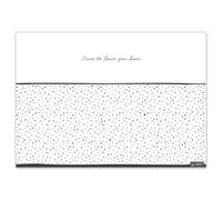 younikat 100 Sets de Table Papier Citron Pois/Blanc, Format A3 - dv1026 | Papier offset 90 g/m², sans bois, blanchi sans chlore, impression recto, format A3 42 x 29,7 cm, usage unique, jetable