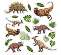 younikat autocollants dinosaures 20 pcs I résistants aux intempéries autocollants I enfants école cornet de rentrée I dv1441