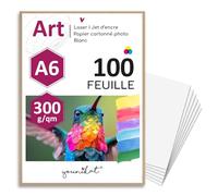 younikat Cartes postales vierges A6 300 g/m² I carton blanc épais 105 x 148 mm I 100 feuilles pour loisirs créatifs, dessin, calligraphie, DIY I dv355