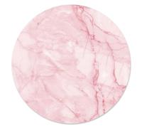 younikat dv_671 Tapis de souris aspect marbre I Ø 22 cm I Tapis de souris de taille standard antidérapant I Simple moderne I Aspect pierre granit rose blanc I dv_671