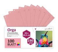 younikat Intercalaires Classeur A4, 100 Séparateurs, Rose - you0068