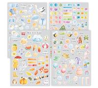 younikat Lot de stickers I Saisons plus de 200 stickers I aquarelle bleue I dv_1421