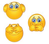 Younikat Lot de Stickers Smile Sourds Muets Aveugles Ronds - kfz662