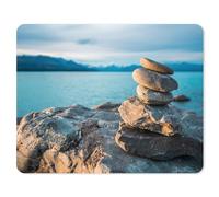 younikat Motif de Tapis de Souris en Pierre I 24 x 19 cm I Tapis de Souris de Taille Standard I antidérapant I Paysage Zen Balace I avec Protection de Surface I pour Le Bureau et Les Jeux I dv948