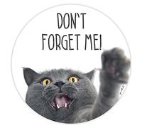 younikat Petit Tapis de Souris Rond Chat Don't Forget Me, 22 cm - dv467 | Tapis de souris rond chat avec citation Don't Forget Me, cadeau fille, ado ou femme, base antidérapante, toutes souris