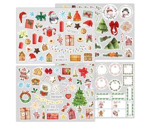 Younikat Set d'autocollants Noël Avent 145 pièces - Stickers pour scrapbooking, album photo, calendrier en allemand I you0171