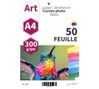 younikat Set de 50 cartons de bricolage vierges DIN A4 - DIY I pour bricoler peindre écrire pour le scrapbooking et bien plus encore I blanc I dv368