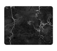 younikat Tapis de Souris Aspect marbré I 24 x19 cm I Tapis de Souris Taille Standard, antidérapant I uni Moderne I Aspect Pierre Granit Noir et Blanc I dv676